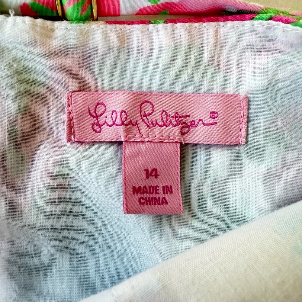 Lilly Pulitzer Emme Shorely Blue Dress Girls 14 - Picture 5 of 10